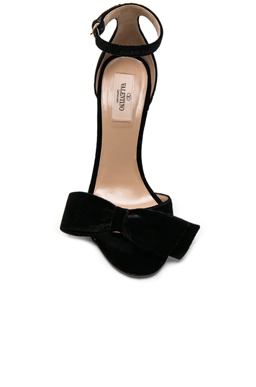 valentino velvet bow heels