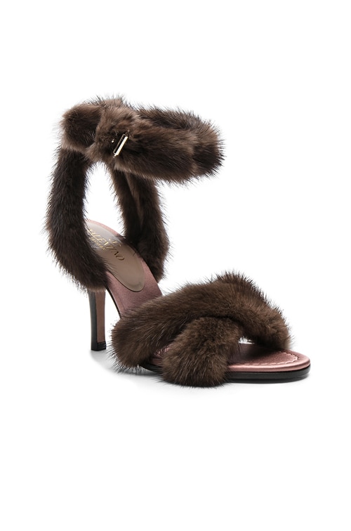 valentino mink sandals