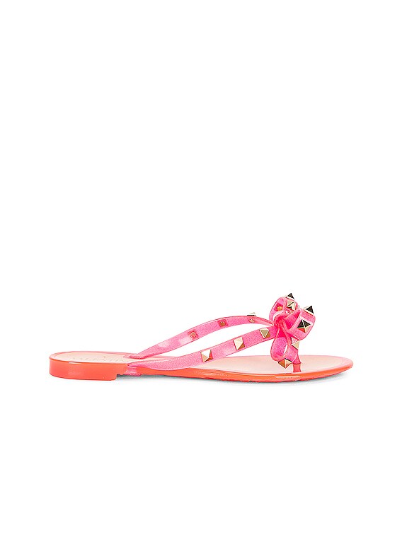valentino rockstud bow jelly sandals