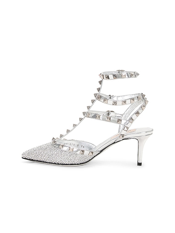 Valentino Garavani ROCKSTUD ヒール - Crystal, Grigio Perla