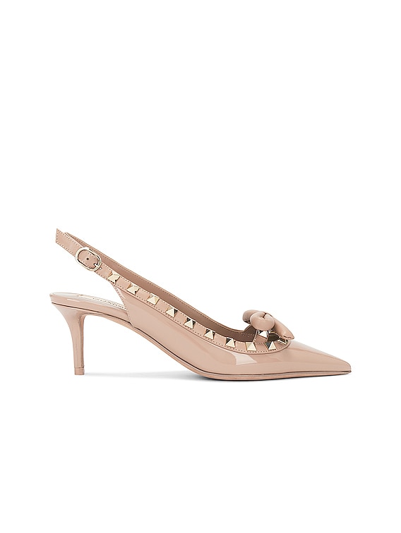 Valentino Garavani Rockstud Bow Sling Back Pump in Rose Cannelle
