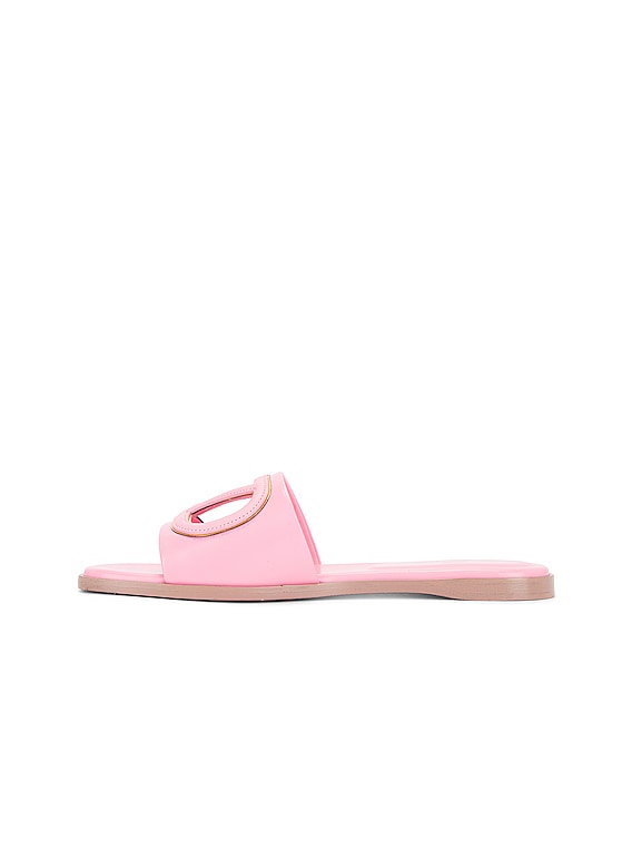 ★VALENTINO★ V logo signature PVC slide rose quartz 6W2S0IG VLogo Signature PVC sandals in pink - Valentino Garavani