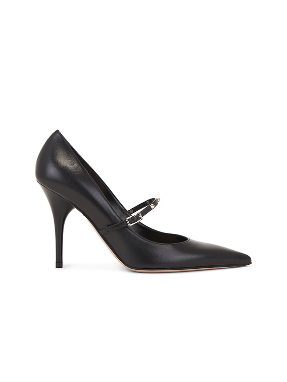 coco⭐︎Valentino ヒール♡37センチ Valentino Garavani Rockstud Wispy Mary Jane Heel in Nero | FWRD