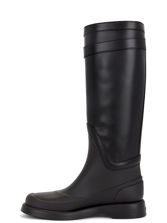 ロングブーツ VALENTINO RAINBOOT VLOGO THE BOLD EDITION Black VLogo The Bold Edition Rain Boots by Valentino