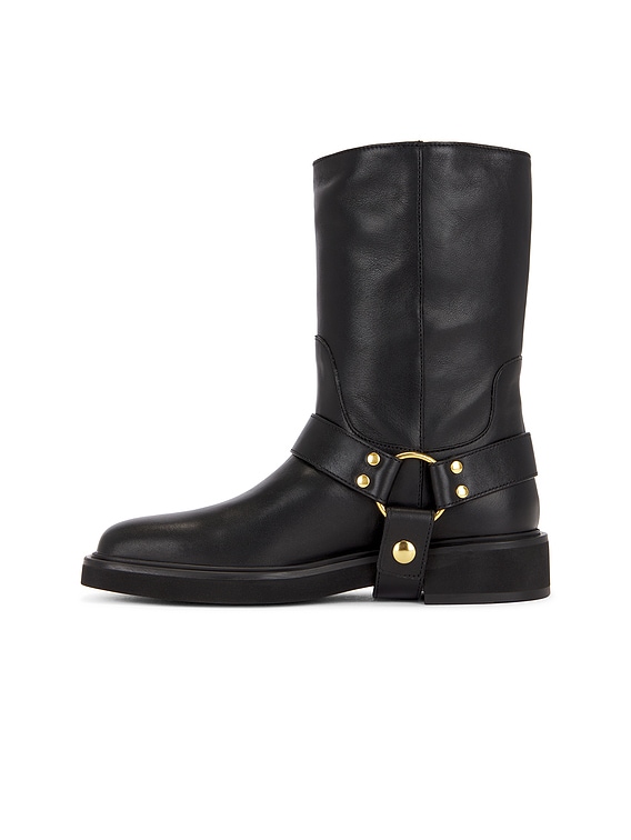 ロングブーツ VALENTINO FW24 V LOGO BIKER (5W2S0JK6DSH 0NO) Valentino Garavani V-logo Biker Boots | italist