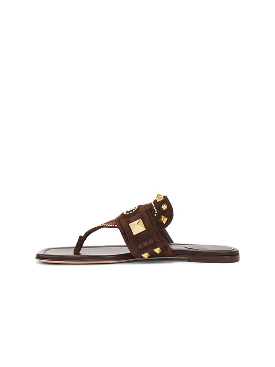 サンダル・ミュール Valentino Garavani Plaster Caster Flip Flops With Gold Plaster Caster Flip Flops VALENTINO GARAVANI 6W2S0LQ8 KIEKG8