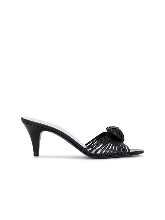 サンダル・ミュール RED VALENTINO Women Sandals XQ0S0H18LFL0NO Black RED VALENTINO SS22 LEATHER SLIDE SANDALS (XQ0S0H18_LFL0NO