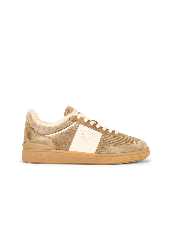 Valentino Garavani Up Village Sneaker in Chinos, Glace, & Papyrus