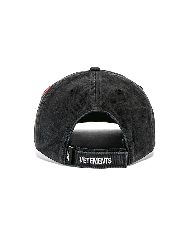 vetements ファイヤーキャップ VETEMENTS ヴェトモン 18AW Reebok Baseball Cap ファイヤー