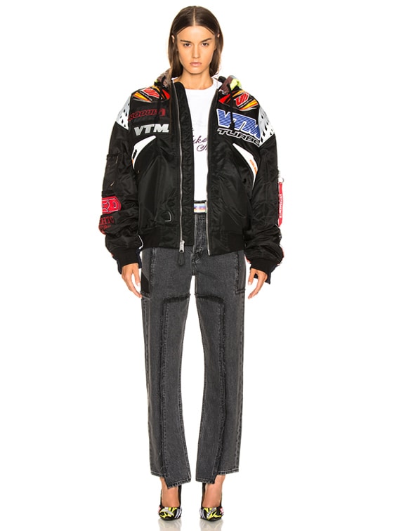 vetements oversized racing bomber jacket