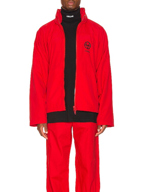 red tracksuit jacket