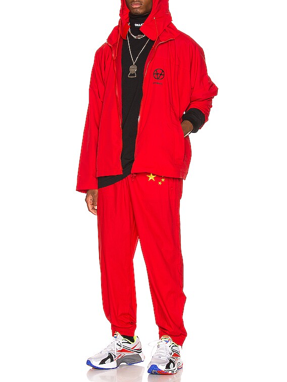 VETEMENTS Anarchy Tracksuit Jacket in Red | FWRD