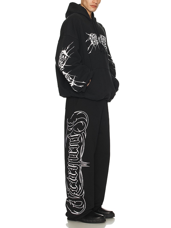 VETEMENTS Metal Embroidered Sweatpants in Black | FWRD