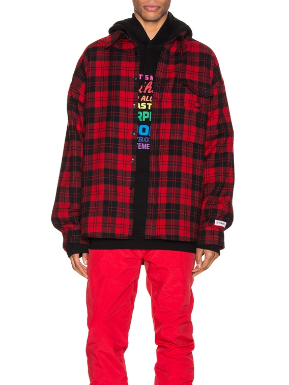 red check hoodie