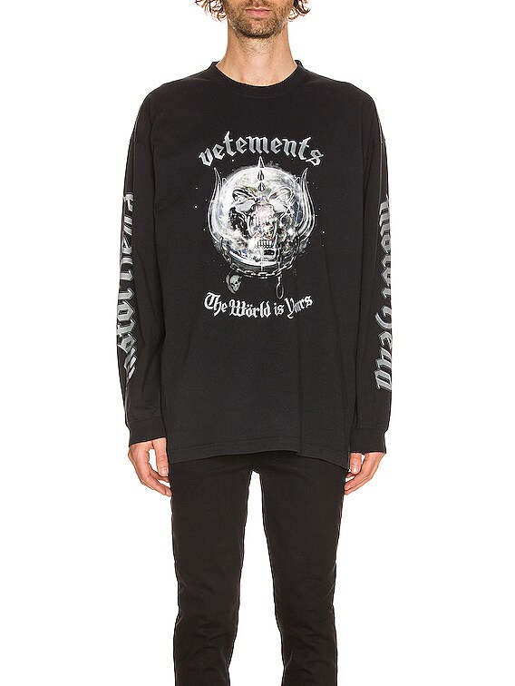 VETEMENTS Vetements X The World Motorhead Longsleeve in Black | FWRD