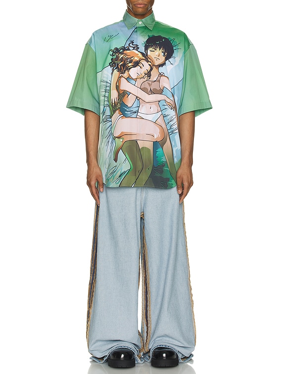 VETEMENTS Anime Short Sleeved Shirt in Green | FWRD