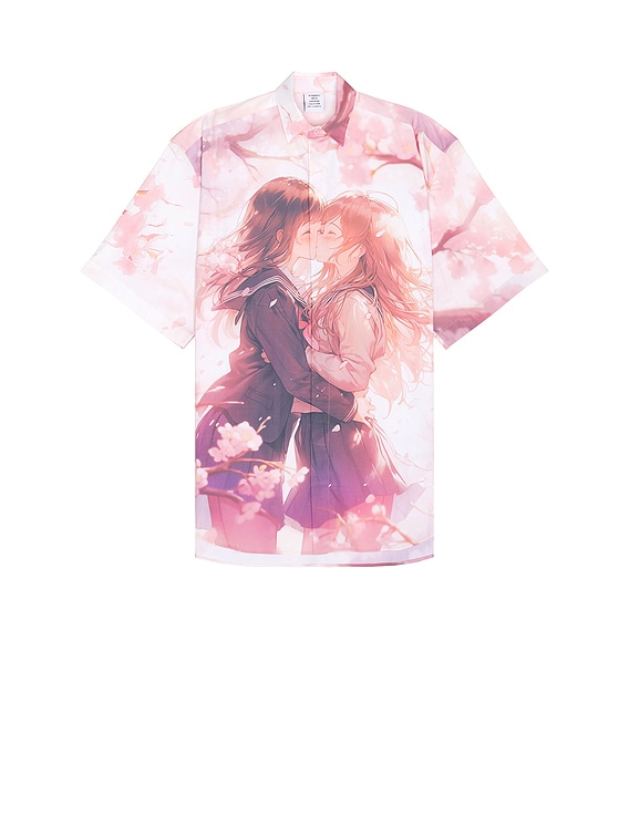 VETEMENTS Anime Short Sleeved Shirt in Pink | FWRD