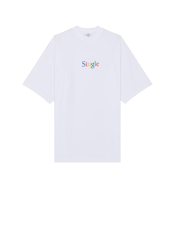 VETEMENTS Single Oversized T-Shirt in White | FWRD