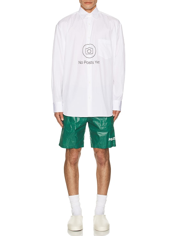 VETEMENTS No Posts Classic Shirt in White | FWRD