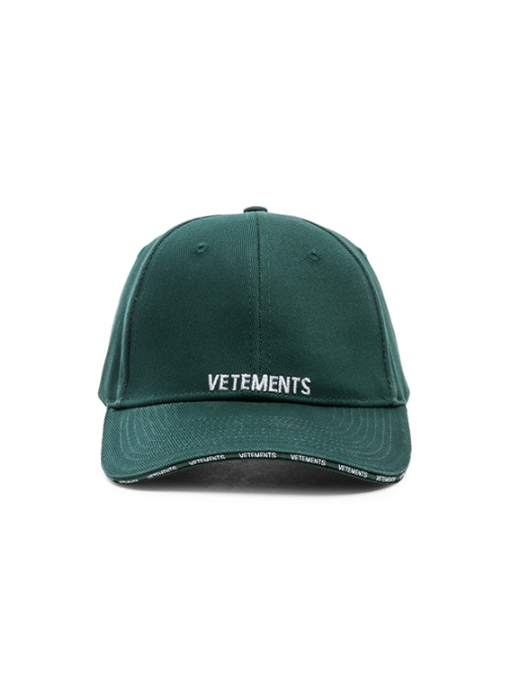 VETEMENTS Logo Cap in Green | FWRD