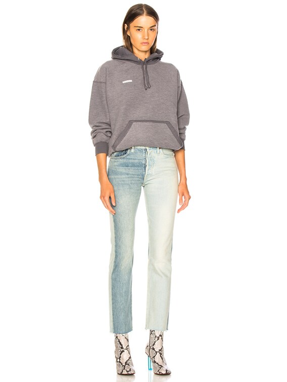 VETEMENTS Inside Out Fitted Hoodie in Ice Blue FWRD