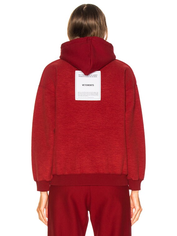 vetements inside out hoodie