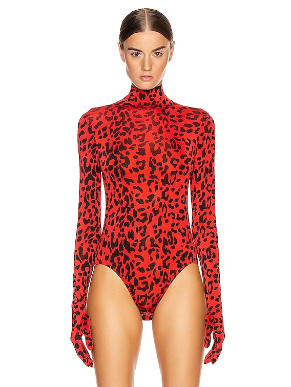 red leopard bodysuit