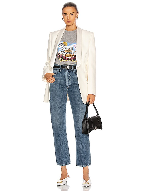 VETEMENTS Magic Unicorn Cropped T Shirt in Grey | FWRD