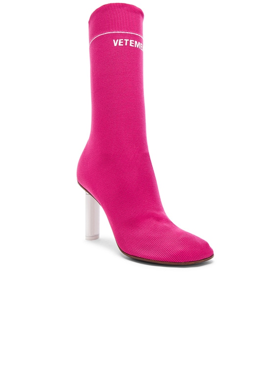 pink sock booties