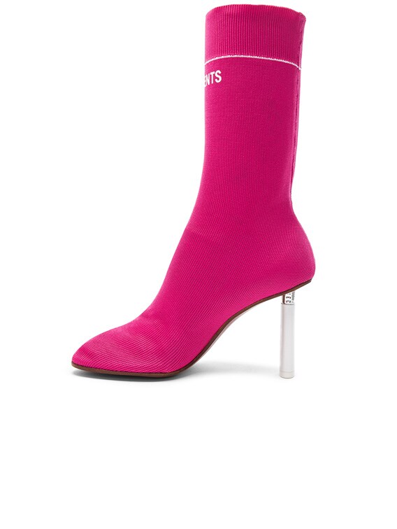 vetements pink sock boots