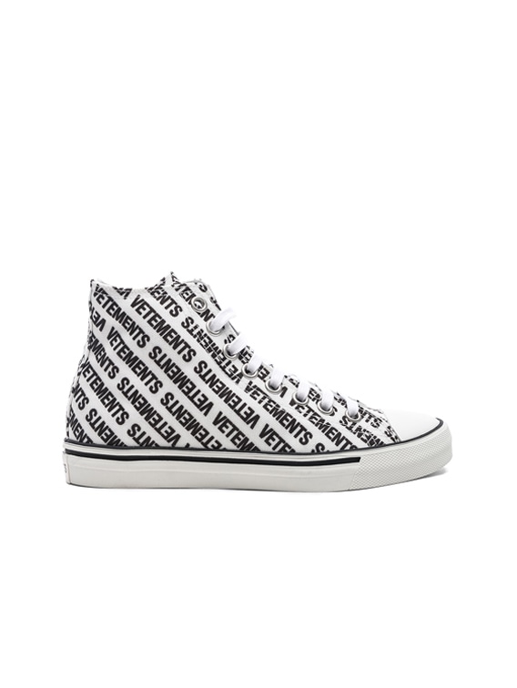 VETEMENTS Printed Canvas High Top 