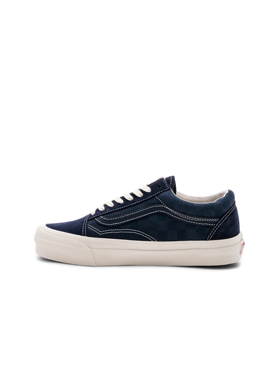 vans vault og old skool lx checkerboard & majolica blue