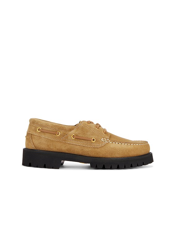 Vinny's Aztec Boat Shoe in Sand Suede | FWRD Vinny's Aztec Boat Shoe in Sand Suede | FWRD