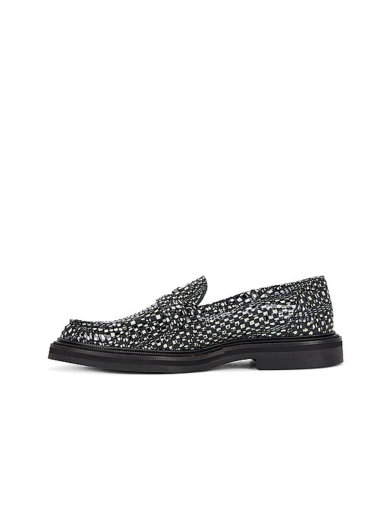 Vinny's Vinnee Penny Loafer in Croco Pattern Black & White Vinny's Vinnee Penny Loafer in Croco Pattern Black & White
