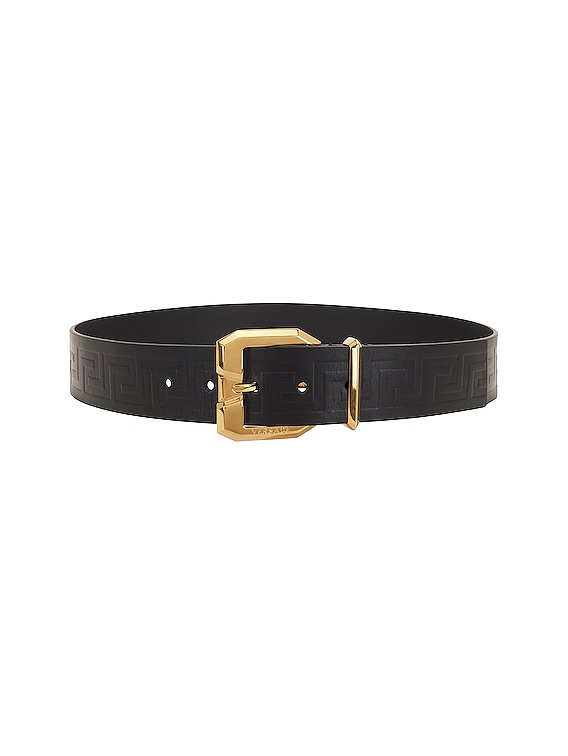 VERSACE VACCHETTA ベルト - Nero & Oro Versace | FWRD