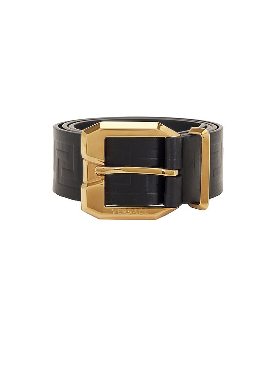 VERSACE VACCHETTA ベルト - Nero & Oro Versace | FWRD