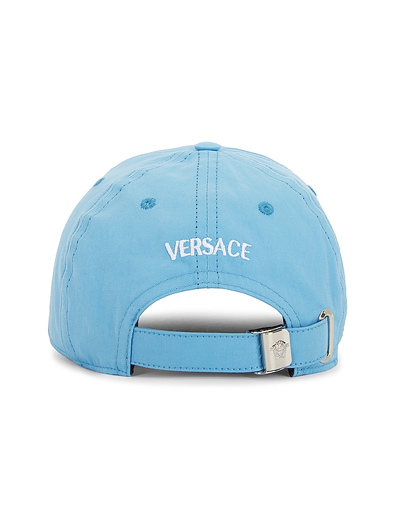 VERSACE Baseball Hat in Summer Sky Blue & White | FWRD
