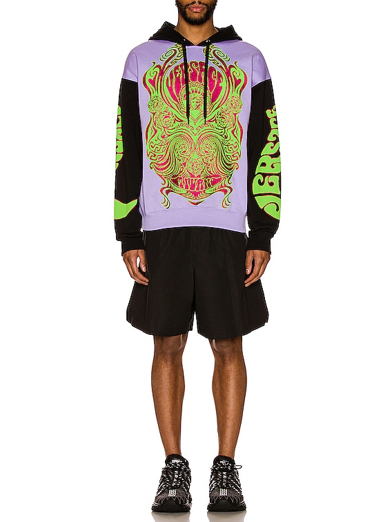 VERSACE Stampa Medusa Music Hoodie in Orchid & Stampa | FWRD