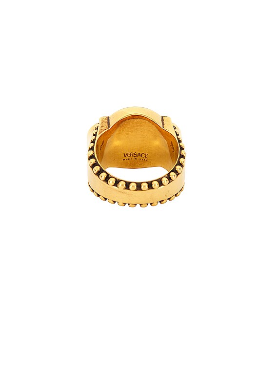 VERSACE Metal Ring in Vintage Gold | FWRD