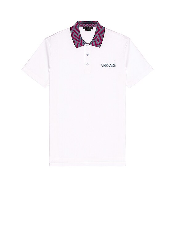 pink versace polo shirt