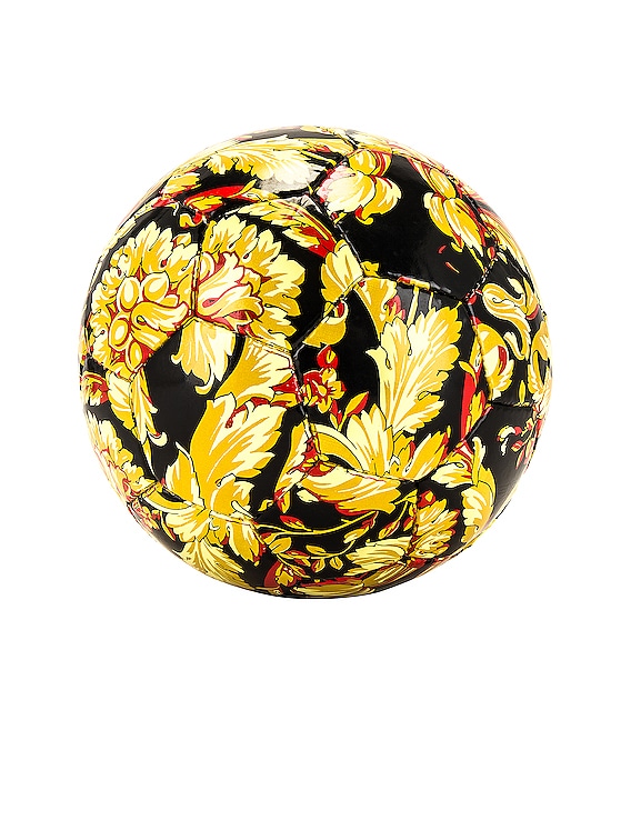 VERSACE Barocco Soccer Ball in Nero & Oro | FWRD