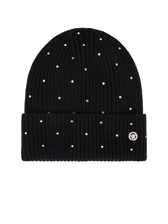 VERSACE Crystal Beanie in Black | FWRD