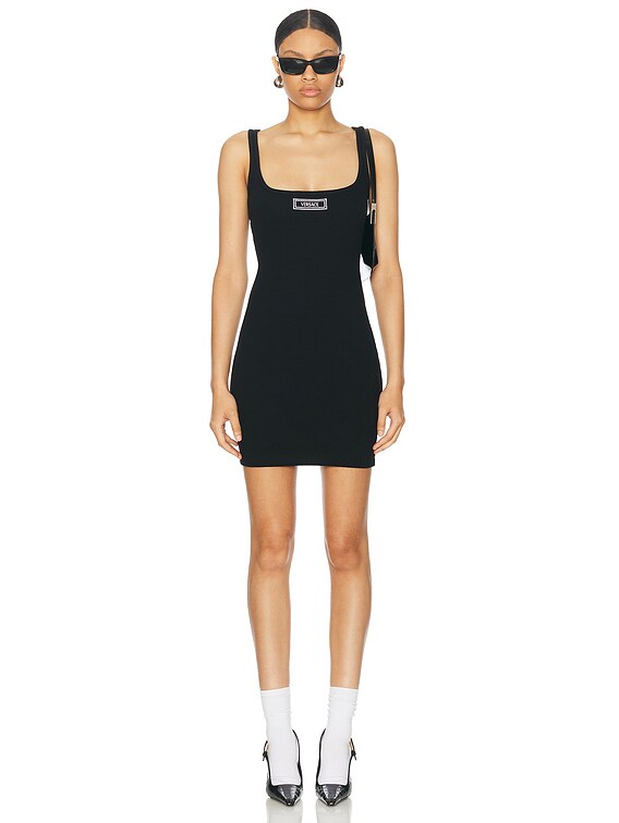 VERSACE Mini Tank Dress in Black | FWRD