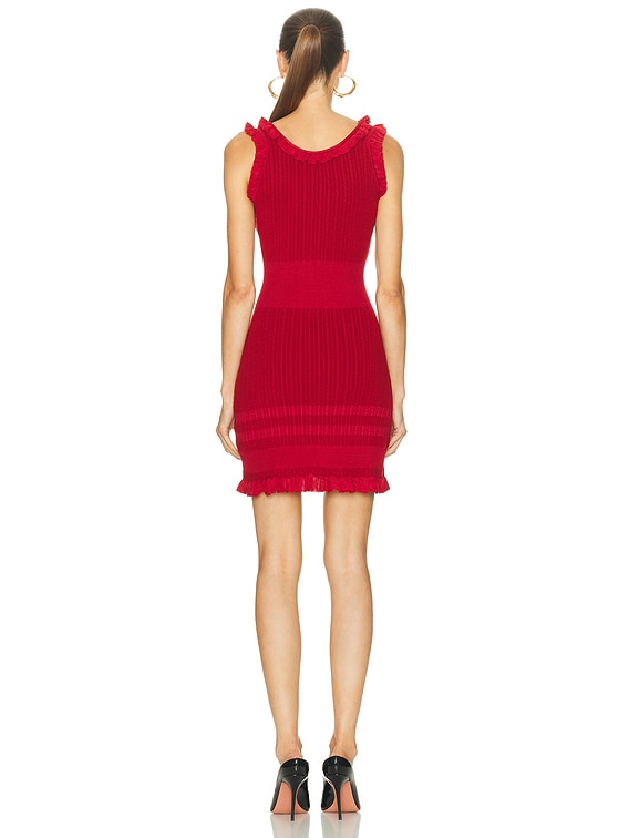 VERSACE Sleeveless Mini Dress in Parade Red | FWRD