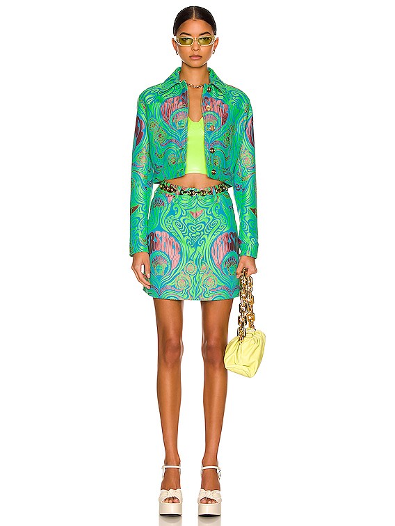 VERSACE メデューサ ミニ デニム スカート Versace メドゥーサ '95 デニムミニスカート | ブルー | FARFETCH JP
