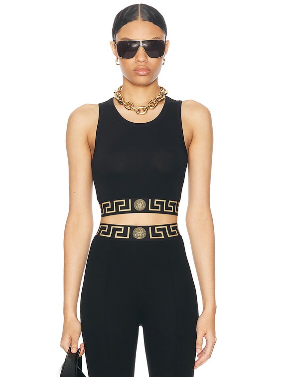 versace cropped top