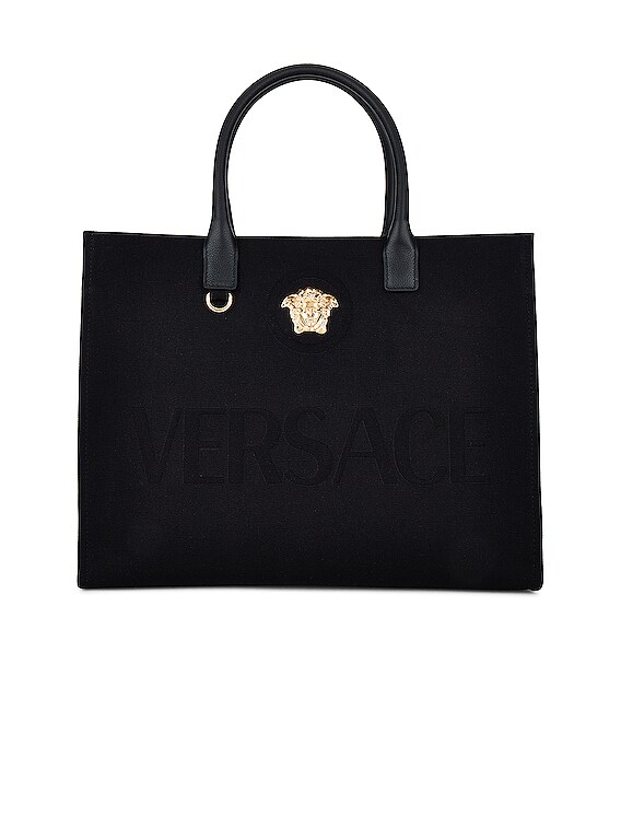 VERSACE PALAZZO LEATHER TOTE BAG in ORCHID PINK For Sale at