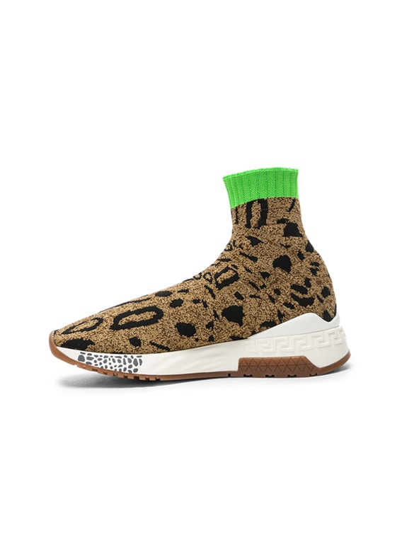 leopard sock sneakers
