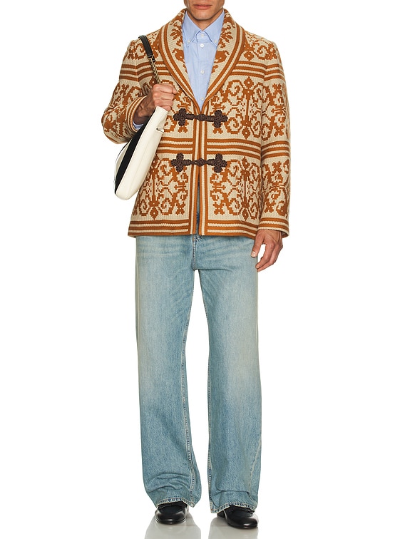 Valentino Shawl Jacket in Brown & Latte | FWRD