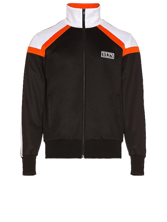 Valentino Garavani Track Jacket in Black Orange FWRD